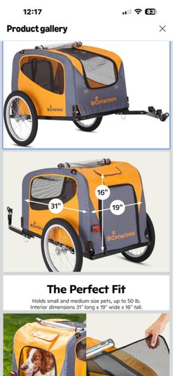 Schwinn bicycle pet trailer