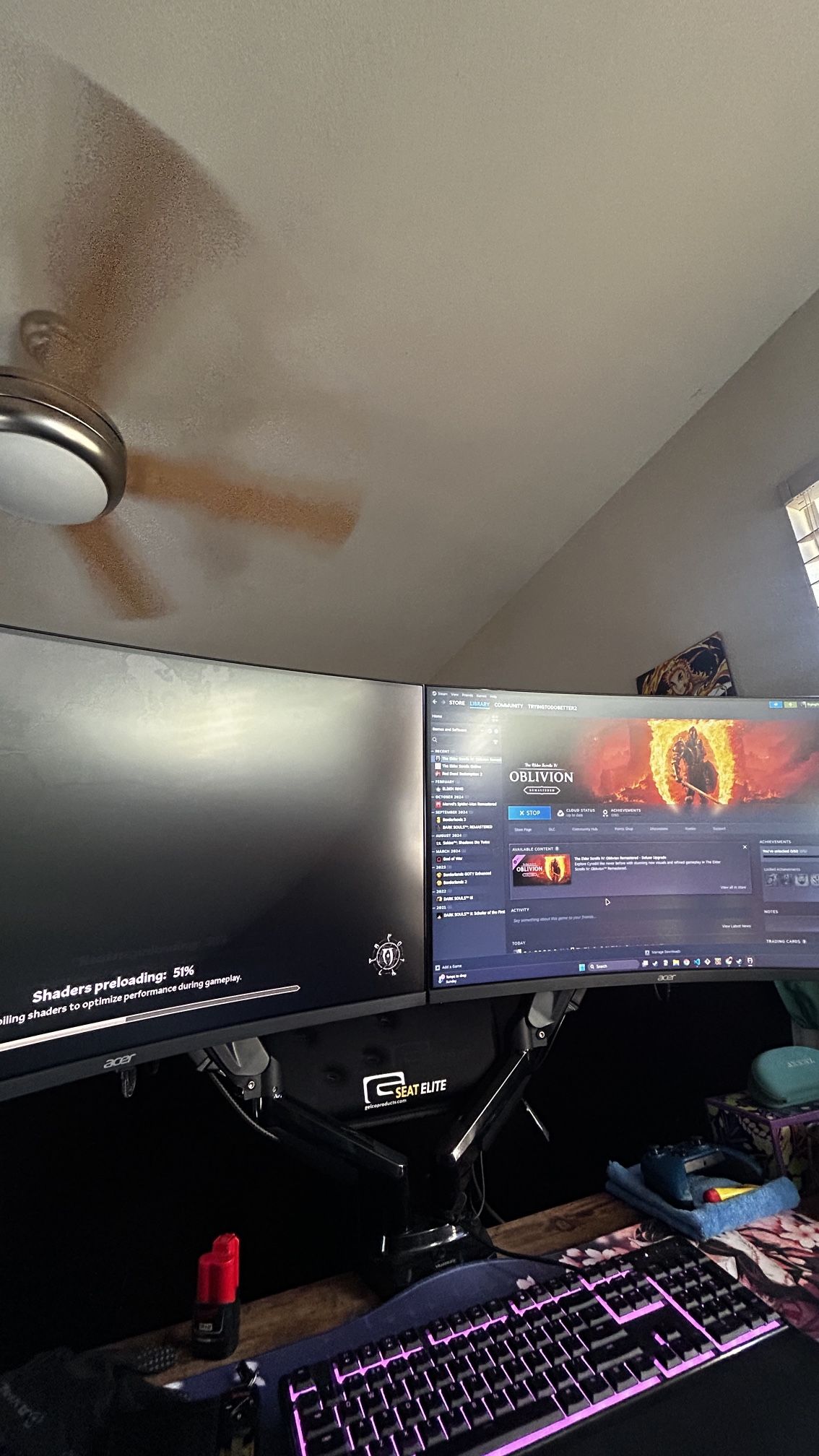 Dual Monitors 32” Curved