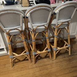 Serena And Lily Bar Stools. Set Of 3!