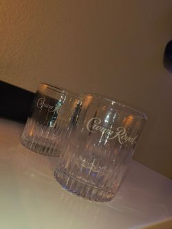 Vintage crown royal glasss