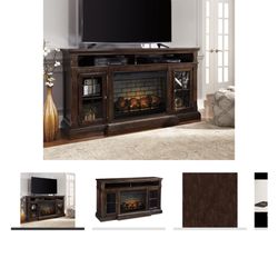 Roddinton 72" TV Stand Entertainment Center W/ Heater