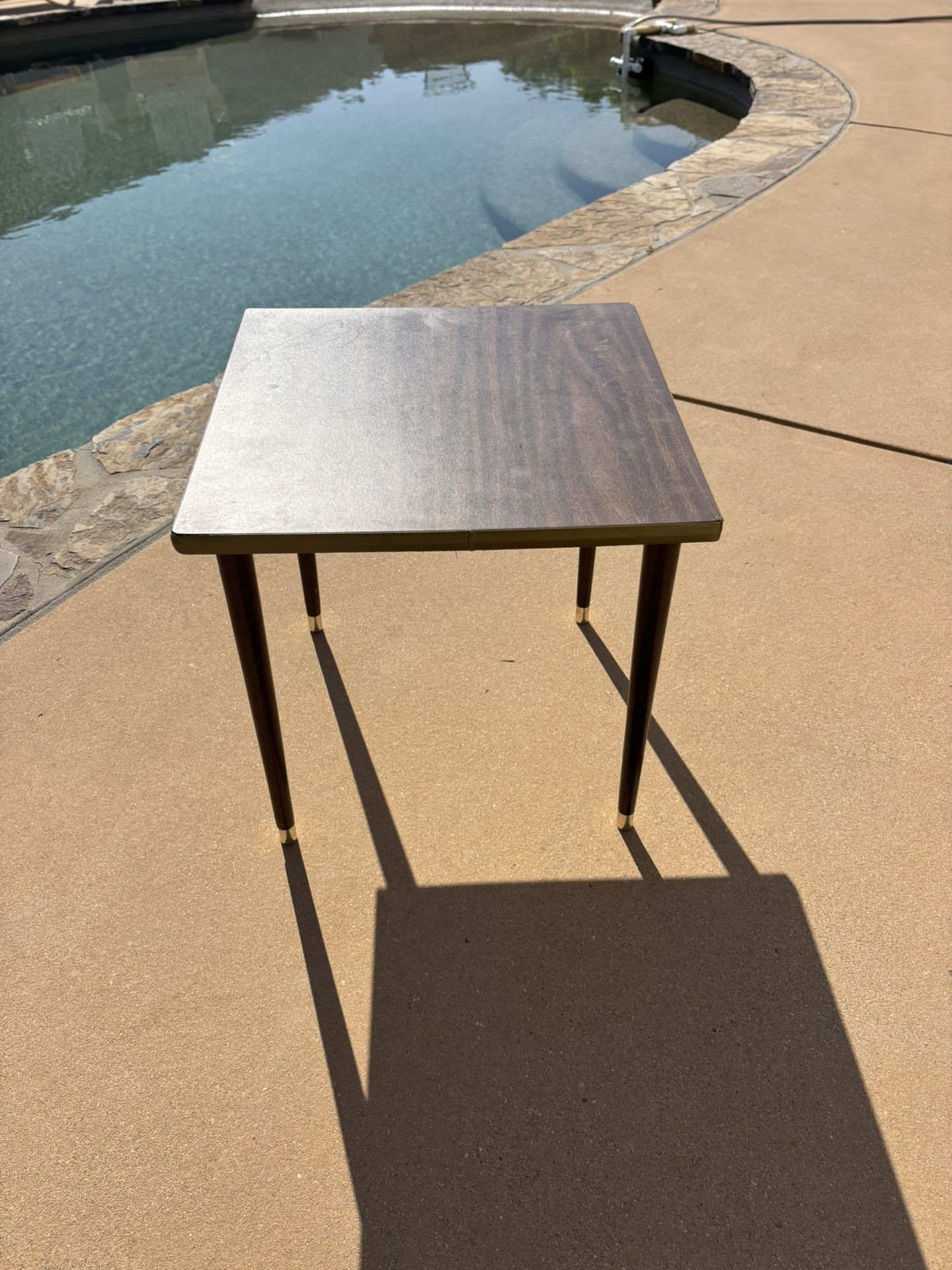 Mid-Century Square Table Table 16”x16”