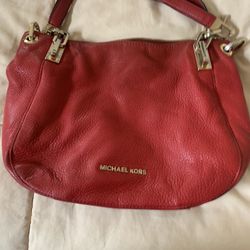 Michael Kors All Leather Red Ladies Handbag