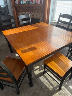 6 piece wooden dinning table