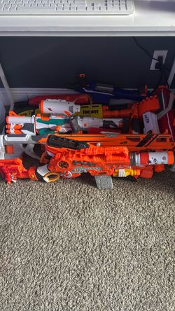 Lot of assorted nerf blasters