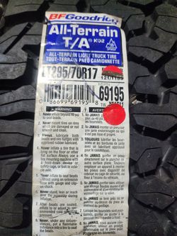 295/70r17 BFG KO2 A/T