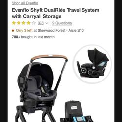 Evenflo shyft dualride with sensor new