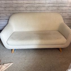 White Boucle Couch