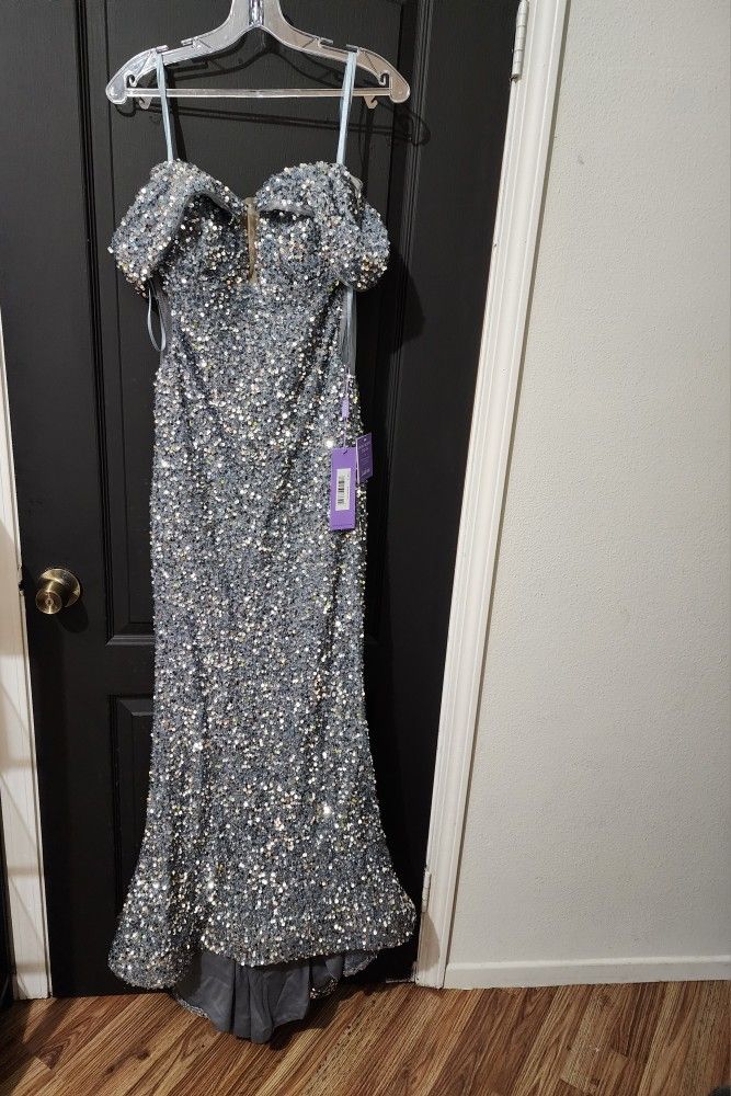 Midnight Grey Sequin Dress