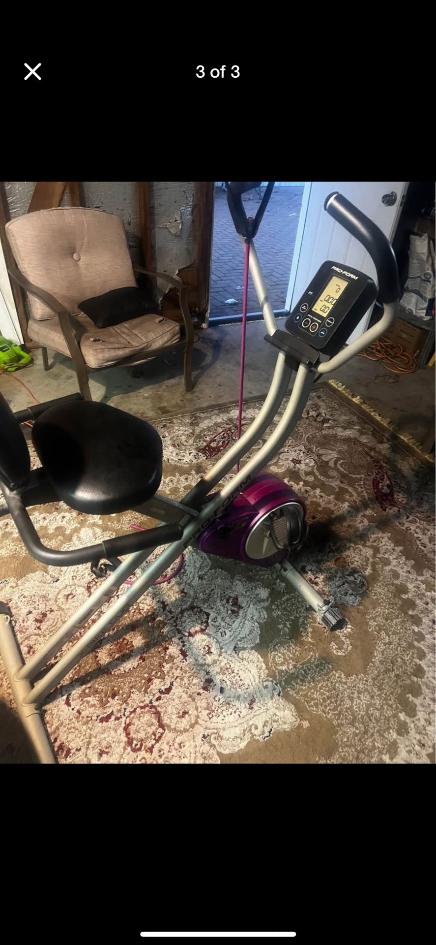 Fitnessclub Fitnessclub Folding Exercise Bike with 8-Level Adjustable Magnetic Resistance | Upright