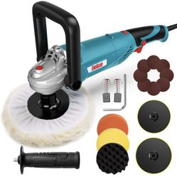 Polisher, Rotary Car Buffer Polisher Waxer, 1200W 7-inch/6-inch Variable Speed 1RPM, Detachable Handle Perfect for Boat,Car Polishing and Waxi