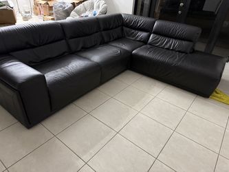 Italian Napa Leather Sofa L Shape
