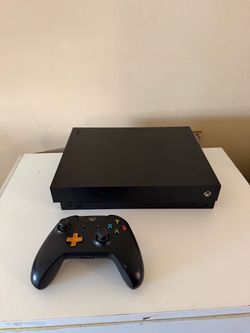 Xbox One X 1TB w/ Controller + Cables – 4K Gaming Ready