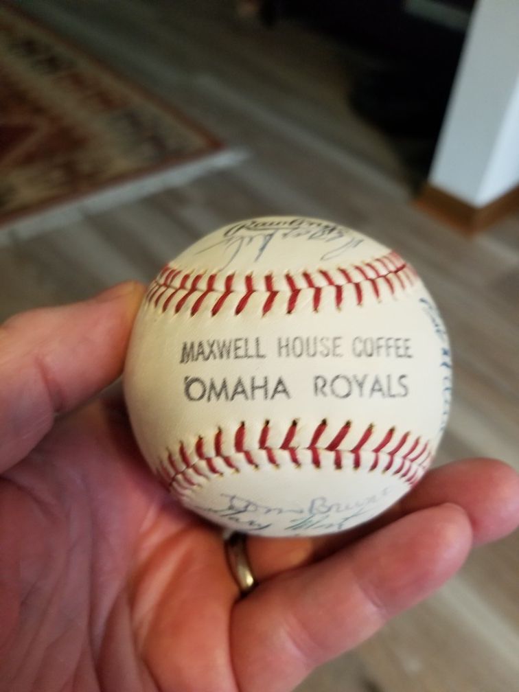 1976 Omaha Royals (AAA team) Signed Baseball by 21