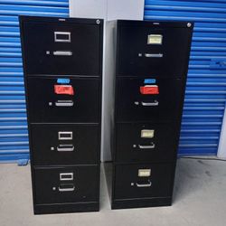 Metal File Cabinet With Key Some Scratches 