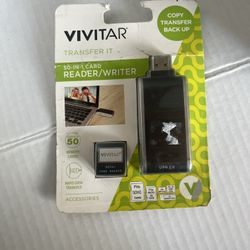Vivitar VIV-RW-5000-BLK Reader 50-in-1 Card - Black (NEW)