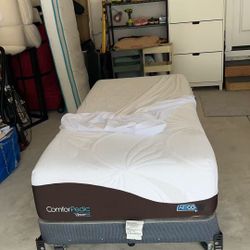 Beauty Rest Twin 14 Inch Memory Foam Mattress With Box Spring And Frame