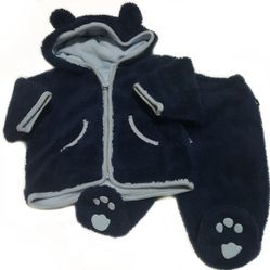 GAP Navy Blue Fleece Baby 2 Piece Winter Set 0-3M
