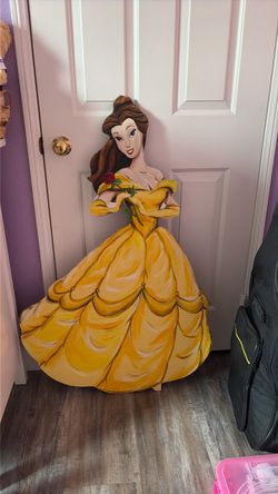 Belle princess wood decoration