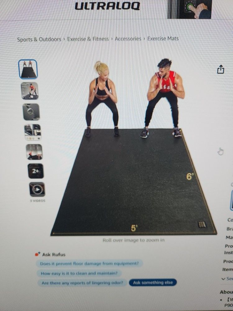 Exercise Mat Like New 6×5×4