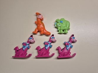The Flintstones 3" Dino and Dinosaur Figures 1990's Fruity Pebbles Cereal Hanna Barbera