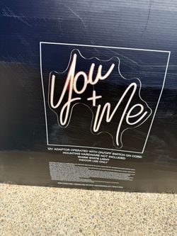 Led wedding sign you+me