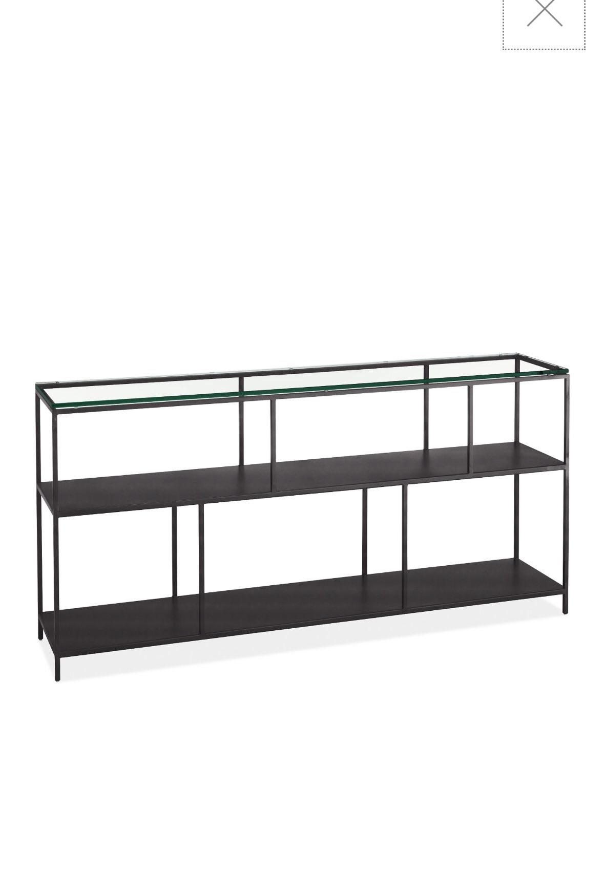 Room and Board Bowen 60w 12d 29h Console Bookcase in Natural Steel