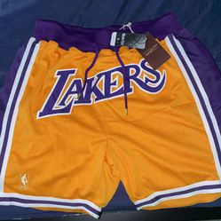 LOS ANGELES LAKERS JUST DON BASKETBALL SHORTS BRAND NEW WITH TAGS SIZE  LARGE for Sale in Los Angeles, CA - OfferUp