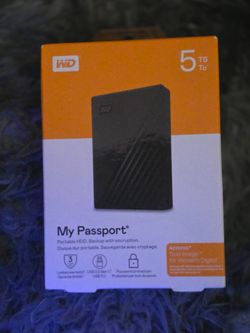 WD My Passport 5TB Portable Hard Drive