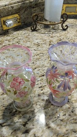 HAND PAINTED VASES