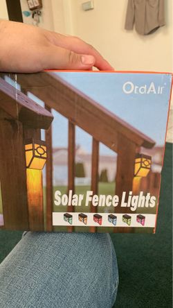 Solar fence lights