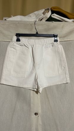 O’Neil White Denim Shorts with Patch Pockets