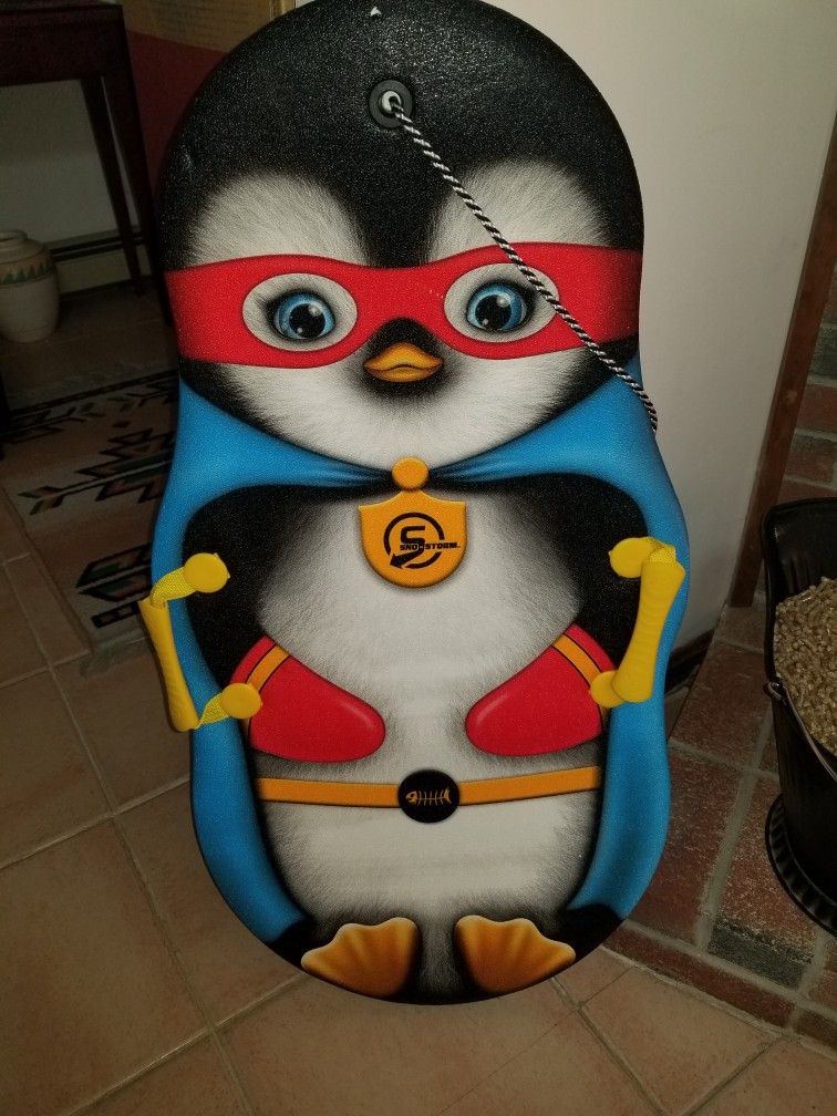 NEW SNOWSTORM KIDDY SLED 36" PENGUIN. PICK UP MIDDLEBORO ONLY FINAL SALE