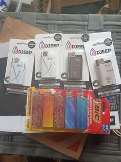 Big lighter 5 pack & 4 DJeep lighters