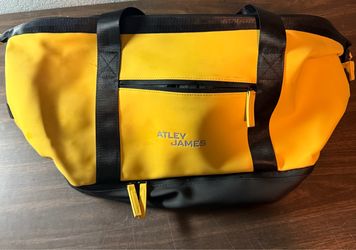 Atley James Travel Tote Heavy Yellow Black  Brand New