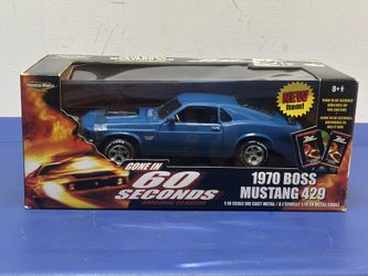 Ertl American Muscle 1/18 1970 Boss Mustang 429 Gone in 60 Seconds Blue Diecast