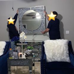 Mirrored Living Room Set