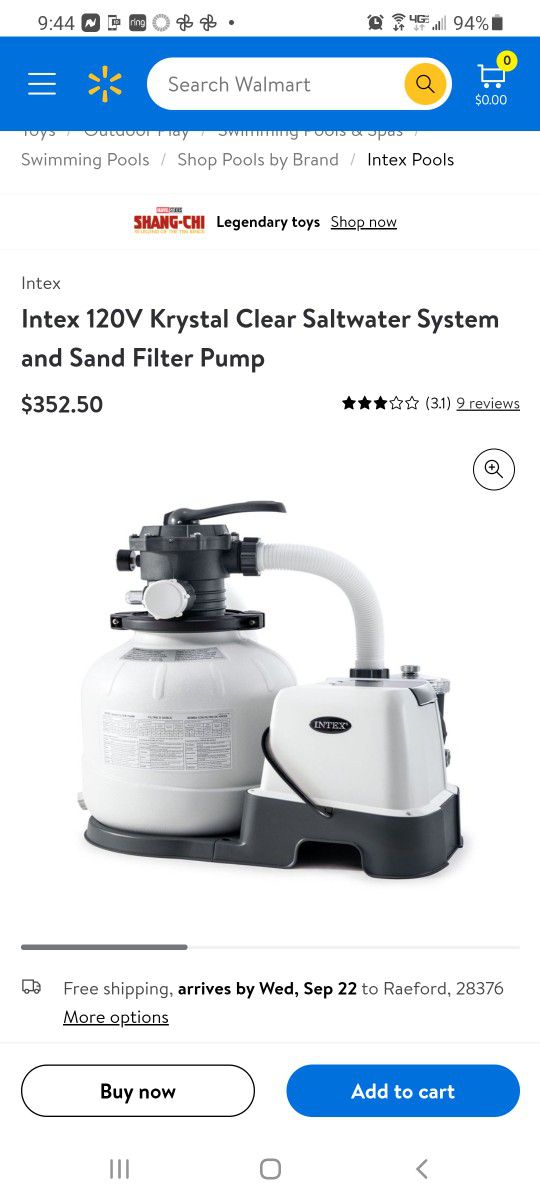 Salt Water And Sand Filter