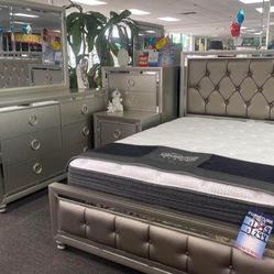 New 4pc Bedroom Set In Box 📦 Buy Now Pay Later $39 Down No Credit Needed For Finance