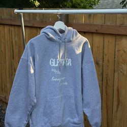 Gray Hanes Ultimate Cotton Hoodie (Size L)