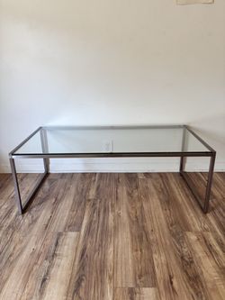 Industrial Glass Coffee Table