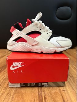 Nike Air Huarache White/ University Red Size 10W