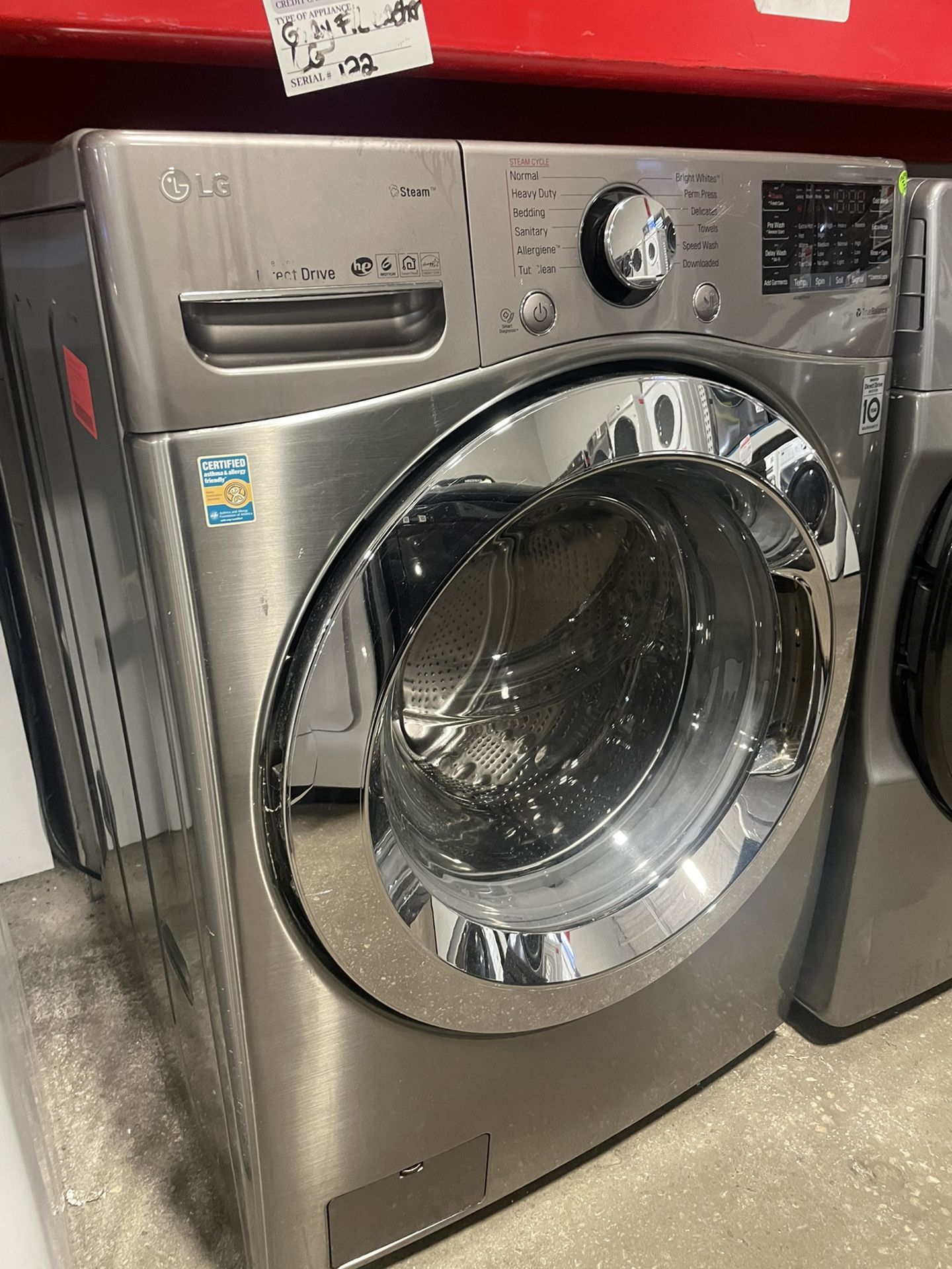 Lg Gray Front Load Washer