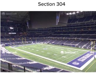 Dallas Cowboys vs Atlanta Falcons 09-20-2020 W/Parking