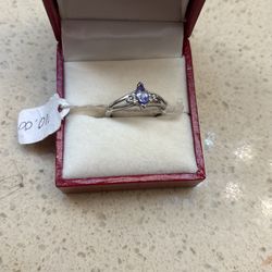 Genuine Diamonds And Tanzanite, 14k Gold