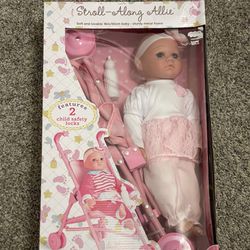 New Doll With Stroller