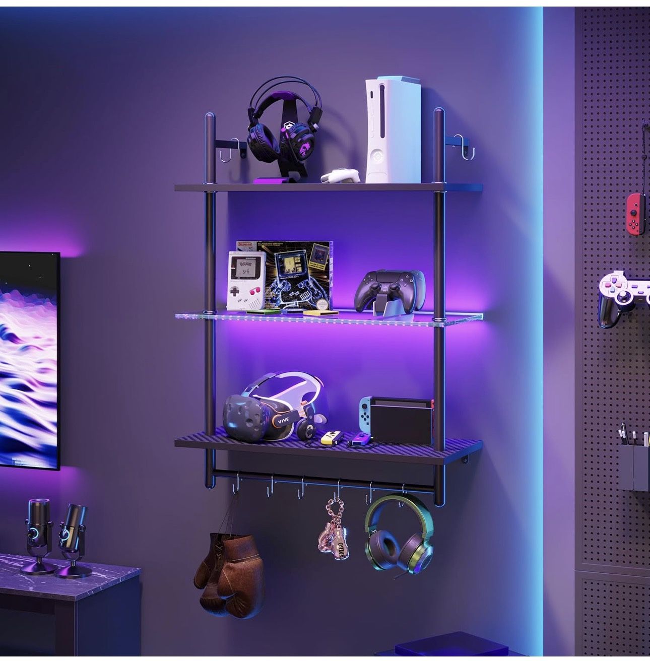 Gaming Floating Shelves