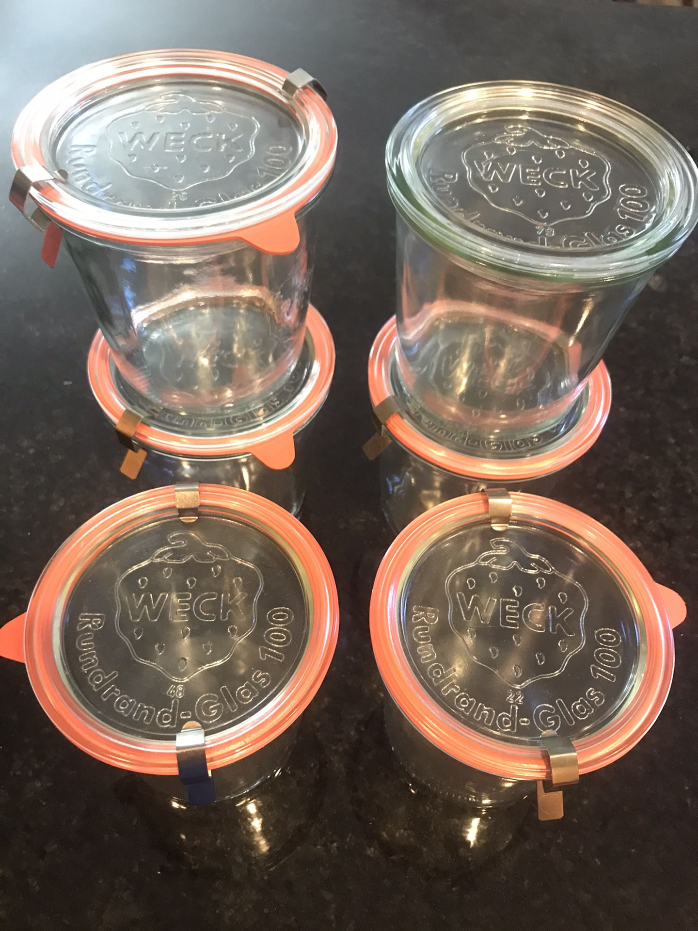 Weck airtight storage jars! Set of 6