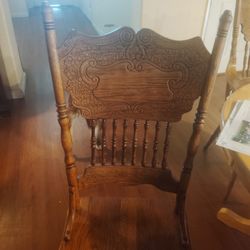 Oak Table Set With 4 Chairs 