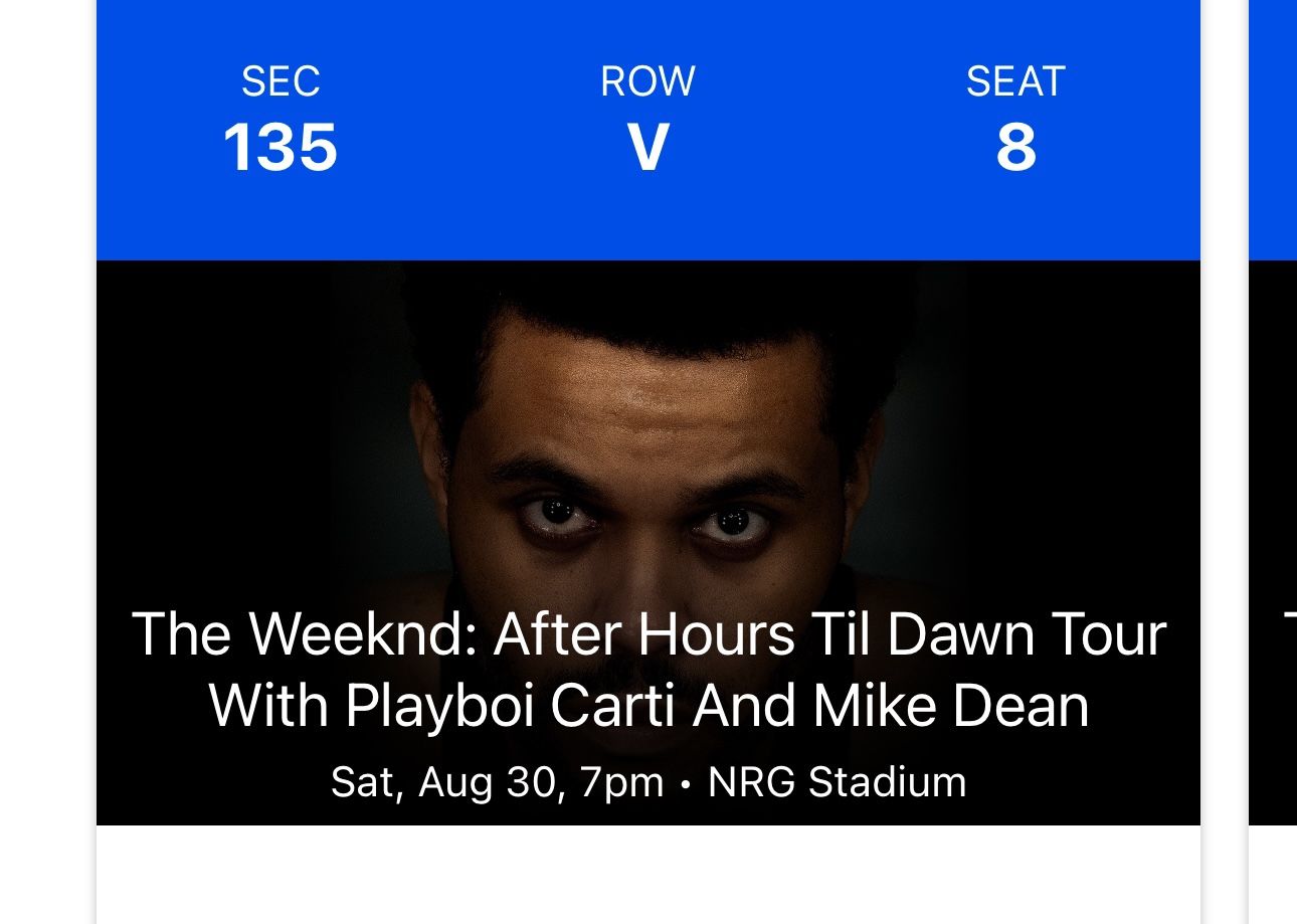 The Weeknd & playboy carti tix Houston